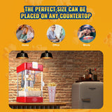 VEVOR Popcorn Popper Machine Tabletop Popcorn Maker 300W 2.5 Oz Red - Top-Down View