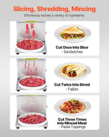 VEVOR Electric Meat Cutter Machine 850W Commercial Meat Slicer Cutting Machine - Front View