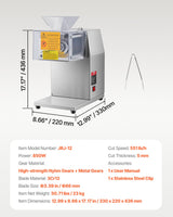 VEVOR Electric Meat Cutter Machine 850W Commercial Meat Slicer Cutting Machine - Close-Up Angle