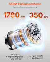 VEVOR Electric Meat Cutter Machine 550W Commercial Meat Slicer Cutting Machine - Top-Down View