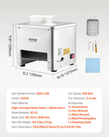 VEVOR Electric Meat Cutter Machine 550W Commercial Meat Slicer Cutting Machine - Close-Up Angle