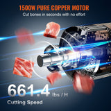 VEVOR Commercial Electric Meat Bandsaw, 1500W Stainless Steel Countertop Bone Sawing Machine, Workbeach 19.3