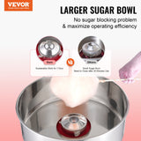 VEVOR Electric Cotton Candy Machine, 1000W Candy Floss Maker, Commercial Cotton Candy Machine with Stainless Steel Bowl, and Sugar Scoop, Perfect for