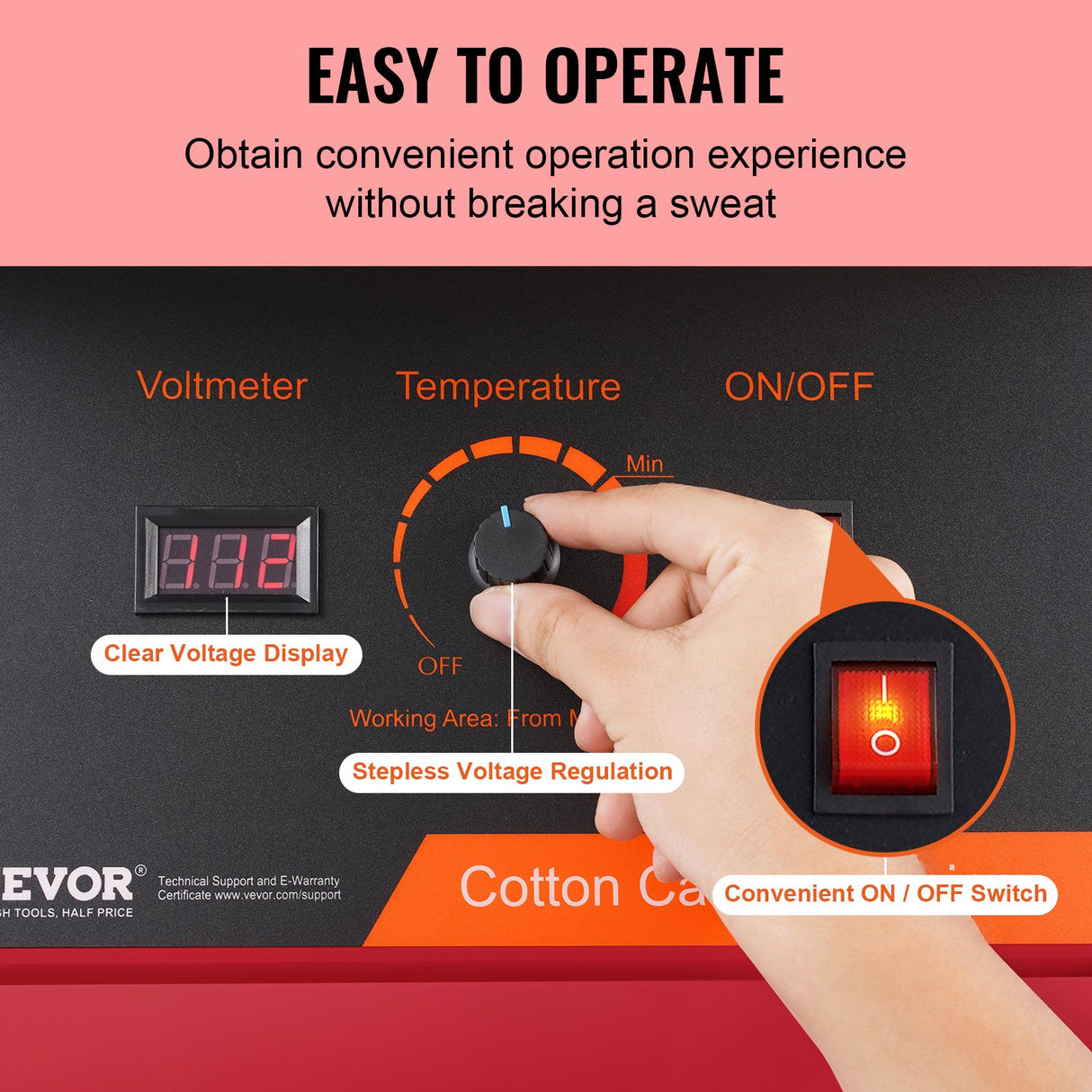 VEVOR Electric Cotton Candy Machine, 1000W Candy Floss Maker, Commercial Cotton Candy Machine with Stainless Steel Bowl, and Sugar Scoop, Perfect for