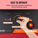 VEVOR Electric Cotton Candy Machine, 1000W Candy Floss Maker, Commercial Cotton Candy Machine with Stainless Steel Bowl, and Sugar Scoop, Perfect for - Side View