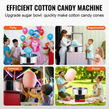 VEVOR Electric Cotton Candy Machine, 1000W Candy Floss Maker, Commercial Cotton Candy Machine with Stainless Steel Bowl, and Sugar Scoop, Perfect for - Rear View