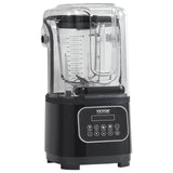 VEVOR Professional Blender with Shield, Commercial Countertop Blenders, 2L Jar Blender Combo, Stainless Steel 9 Speed & 5 Functions Blender, for
