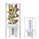 VEVOR Hydroponic Growing System with Grow Light 30 Pods Hydroponic Tower Garden