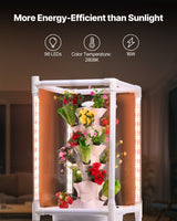 VEVOR Hydroponic Growing System with Grow Light 30 Pods Hydroponic Tower Garden - Side View