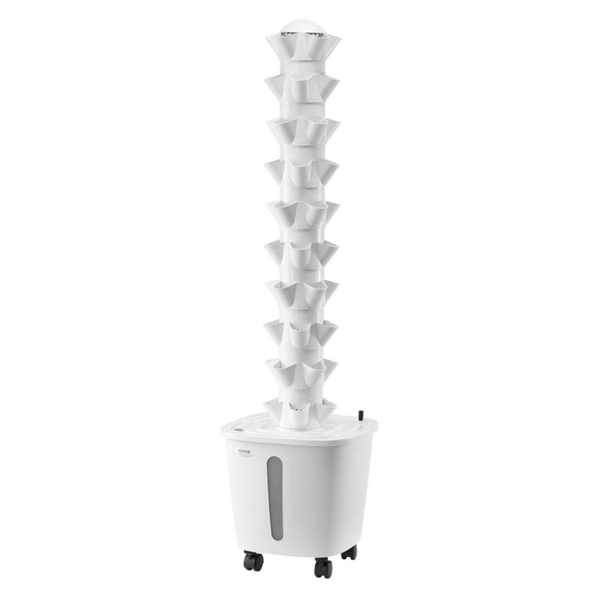 VEVOR Hydroponic Growing System, 50 Pods Vertical 10 Tiers Hydroponic Tower, Rolling Hydronic Garden with Water Pump & Wheels, Indoor Plants Germination Kit for Herbs Fruits & Vegetables