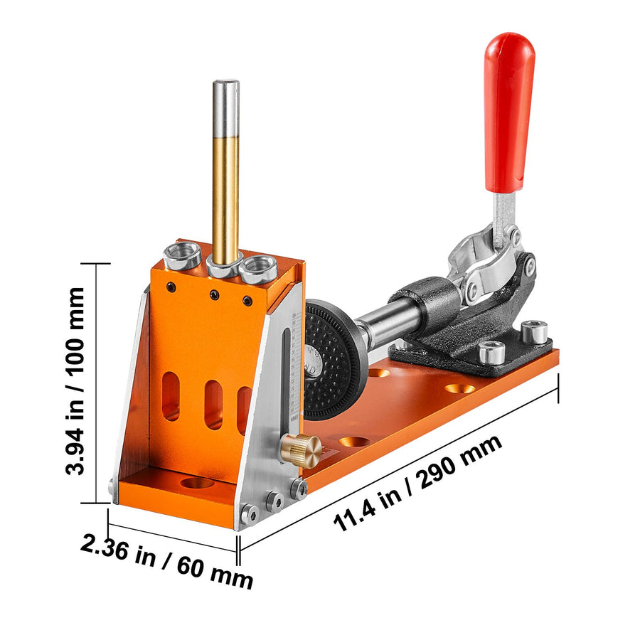 30 Pcs Pocket Hole Jig Kit, Adjustable & Easy to Use Pocket Hole Jig System with Step Drills, Wrenches, Drill Stop Rings, and Square Drive Bits, Dual Scale Marks for DIY Carpentry Projects