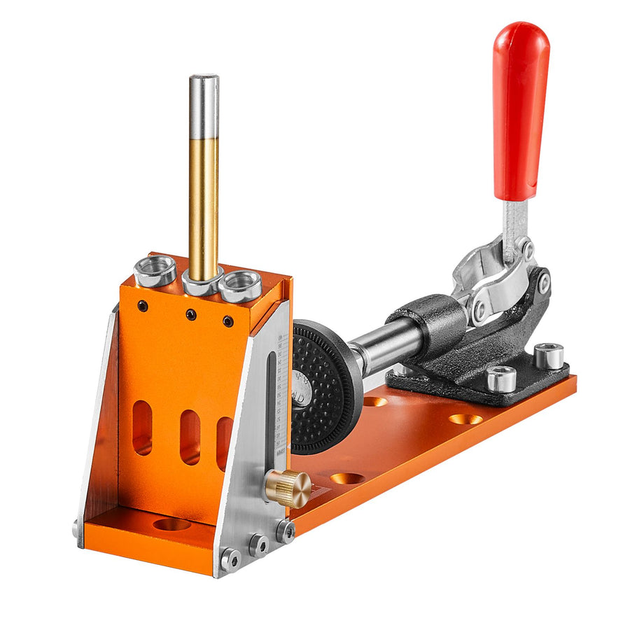 30 Pcs Pocket Hole Jig Kit, Adjustable & Easy to Use Pocket Hole Jig System with Step Drills, Wrenches, Drill Stop Rings, and Square Drive Bits, Dual Scale Marks for DIY Carpentry Projects