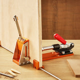 VEVOR Pocket Hole Jig Kit, 34 Pcs Pocket Hole Jig System with C-clamp,  Fixture, Step Drills, Wrenches, Drill Stop Rings, Square Drive Bits, Toolbox, for DIY Carpentry Projects, Adjustable - Low Angle