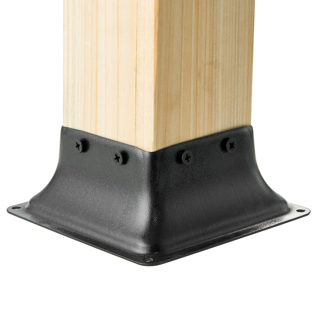 VEVOR 101.6x101.6mm Post Base 10Pcs, Internal 91x91mm Heavy Duty Powder-Coated Steel Post Bracket Fit for Standard Wood Post Anchor, Decking Post Base for Deck Porch Handrail Railing Support