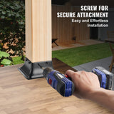 VEVOR 101.6x101.6mm Post Base 20Pcs, Internal 91x91mm Heavy Duty Powder-Coated Steel Post Bracket Fit for Standard Wood Post Anchor, Decking Post Base for Deck Porch Handrail Railing Support - Top-Down View