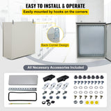 VEVOR Electrical Steel Enclosure Box NEMA 4 Outdoor Enclosure 24 x 24 x 12'' UL - Rear View