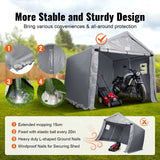 VEVOR Protable Stotage Shelter Garage Stotage Shed 7 x 12 x 7.36ft & Zipper Door