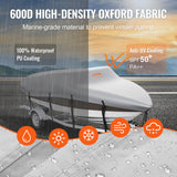 VEVOR Boat Cover 600D Waterproof 20-22 ft Boat Cover V-Hull Tri-Hull Runabout