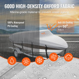 VEVOR Boat Cover 600D Waterproof 23-24 ft Boat Cover V-Hull Tri-Hull Runabout - Side View