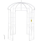 VEVOR Birdcage Shape Garden Arbor, 9' High x 6.6' Wide, Heavy Duty Wrought Iron Arbor, Wedding Arch Trellis for Climbing Vines in Outdoor Garden, Lawn