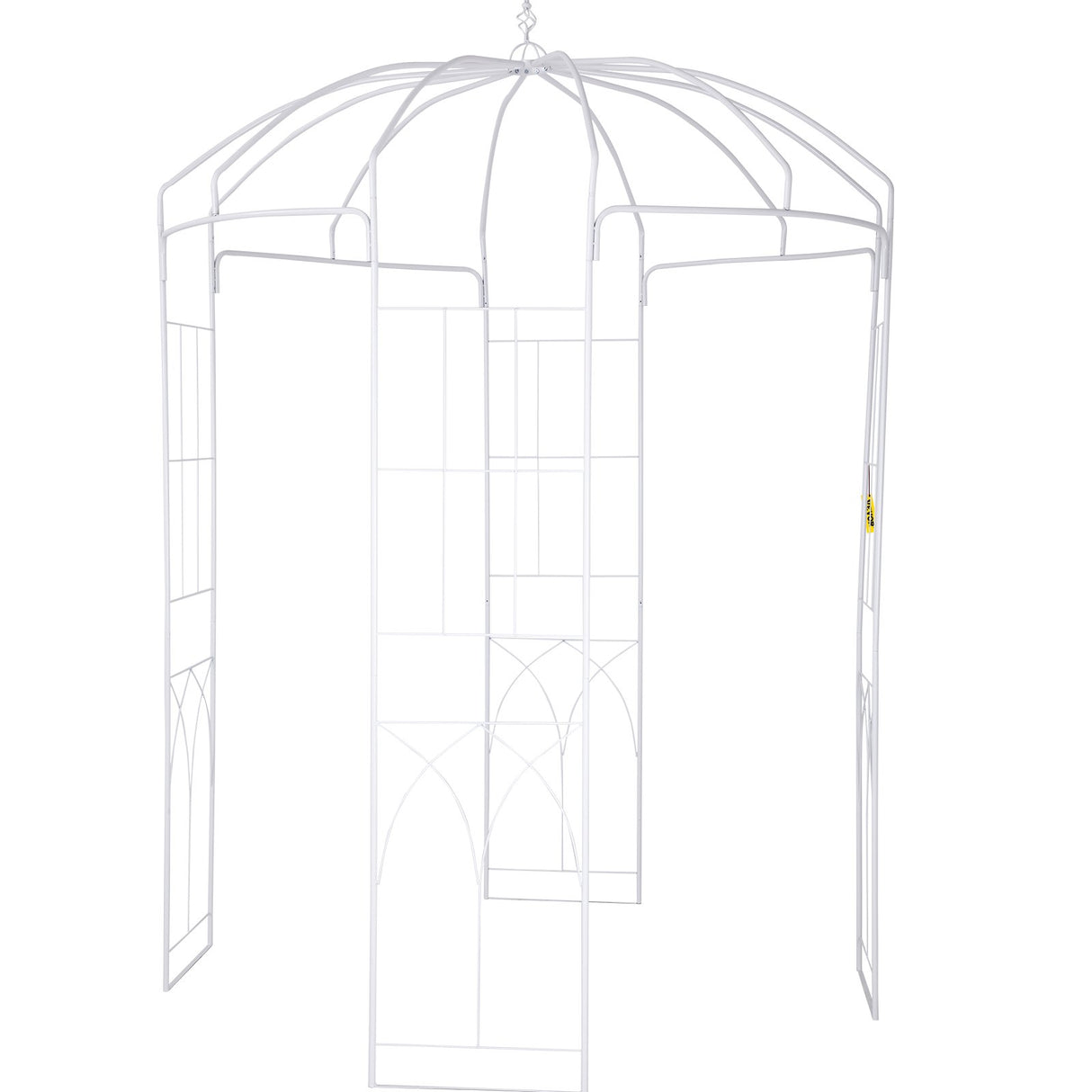 VEVOR Birdcage Shape Garden Arbor, 9' High x 6.6' Wide, Heavy Duty Wrought Iron Arbor, Wedding Arch Trellis for Climbing Vines in Outdoor Garden, Lawn