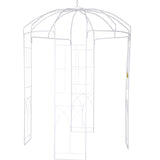 VEVOR Birdcage Shape Garden Arbor, 9' High x 6.6' Wide, Heavy Duty Wrought Iron Arbor, Wedding Arch Trellis for Climbing Vines in Outdoor Garden, Lawn