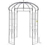 VEVOR Birdcage Shape Garden Arbor, 2.44m High, 1.59m Wide, Heavy Duty Wrought Iron Arbor, Wedding Arch Trellis for Climbing Vines in Outdoor Garden,