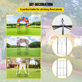 VEVOR Birdcage Shape Garden Arbor, 2.44m High, 1.59m Wide, Heavy Duty Wrought Iron Arbor, Wedding Arch Trellis for Climbing Vines in Outdoor Garden,