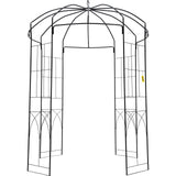 VEVOR Birdcage Shape Garden Arbor, 2.44m High, 1.59m Wide, Heavy Duty Wrought Iron Arbor, Wedding Arch Trellis for Climbing Vines in Outdoor Garden,