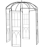 VEVOR Birdcage Shape Garden Arbor, 9\' High x 6.6\' Wide, Heavy Duty Wrought Iron Arbor, Wedding Arch Trellis for Climbing Vines in Outdoor Garden, Lawn, Backyard, Patio, Black - Extra Image