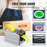 VEVOR Automatic Tape Dispenser, Self-Adhesive Electric Tape Cutter, 25 W Packaging Machine, Tape Cutter, 6-60 mm Tape Width, Electric Tape Cutter Packaging Machine - Front View