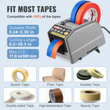 VEVOR Automatic Tape Dispenser, Self-Adhesive Electric Tape Cutter, 25 W Packaging Machine, Tape Cutter, 6-60 mm Tape Width, Electric Tape Cutter Packaging Machine - Side View