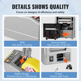 VEVOR Automatic Tape Dispenser, Self-Adhesive Electric Tape Cutter, 25 W Packaging Machine, Tape Cutter, 6-60 mm Tape Width, Electric Tape Cutter Packaging Machine - 45-Degree Angle