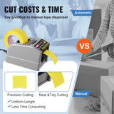 VEVOR Automatic Tape Dispenser, Self-Adhesive Electric Tape Cutter, 25 W Packaging Machine, Tape Cutter, 6-60 mm Tape Width, Electric Tape Cutter Packaging Machine - Rear View