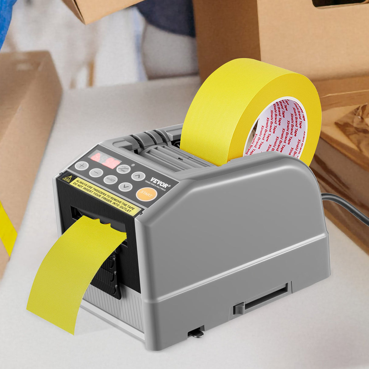 Automatic Tape Dispenser, Self-Adhesive Electric Tape Cutter, 25 W Packaging Machine, Tape Cutter, 6-60 mm Tape Width, Electric Tape Cutter Packaging Machine