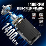 VEVOR 0.75KW Electric Motor 1400 rpm, AC 220~240V 5.45A, 80, B3 Frame, Air Compressor Motor Single Phase, 19mm Keyed Shaft, CW/CCW Rotation for Agricultural Machinery and General Equipment - Side View