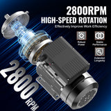 VEVOR 2.2KW Electric Motor 2800 rpm, AC 220~240V 13.8A, 90L, B3 Frame, Air Compressor Motor Single Phase, 24mm Keyed Shaft, CW/CCW Rotation for
