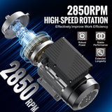 VEVOR 2.2KW Electric Motor 2800 rpm, AC 220~240V 13.8A, 90L, B3 Frame, Air Compressor Motor Single Phase, 24mm Keyed Shaft, CW/CCW Rotation for Agricultural Machinery and General Equipment - Side View