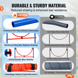 VEVOR Dog Agility Training Equipment 7 PCS Set Upgrade w/ Hurdles 2 Tunnels Ring - Side View