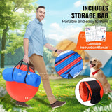 VEVOR Dog Agility Training Equipment 7 PCS Set Upgrade w/ Hurdles 2 Tunnels Ring - 45-Degree Angle