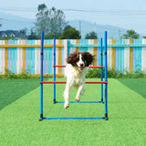 VEVOR Dog Agility Training Equipment 7 PCS Set Upgrade w/ Hurdles 2 Tunnels Ring - Low Angle