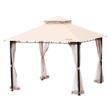 VEVOR Patio Gazebo for 6-8 Person, 3.05 x 3.05 m Backyard Gazebo, with Mosquito Netting, Metal Frame, and PU Coated 180G Polyester, Outdoor Canopy Shelter for Patio, Backyard, Lawn, Garden, Deck - Extra Image