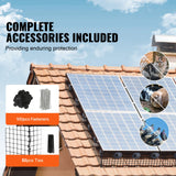 VEVOR 6in x 100ft Solar Panel Bird Guard Critter Guard Roll Kit 100pcs Fasteners - Top-Down View