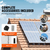 VEVOR 6 in x 100ft Solar Panel Bird Guard Critter Guard Roll Kit 60pcs Fasteners - Top-Down View
