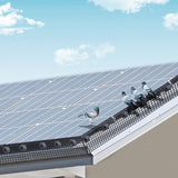VEVOR 6 in x 100ft Solar Panel Bird Guard Critter Guard Roll Kit 60pcs Fasteners - Low Angle