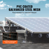 VEVOR 8in x 100ft Solar Panel Bird Guard Critter Guard Roll Kit 70pcs Fasteners - Side View