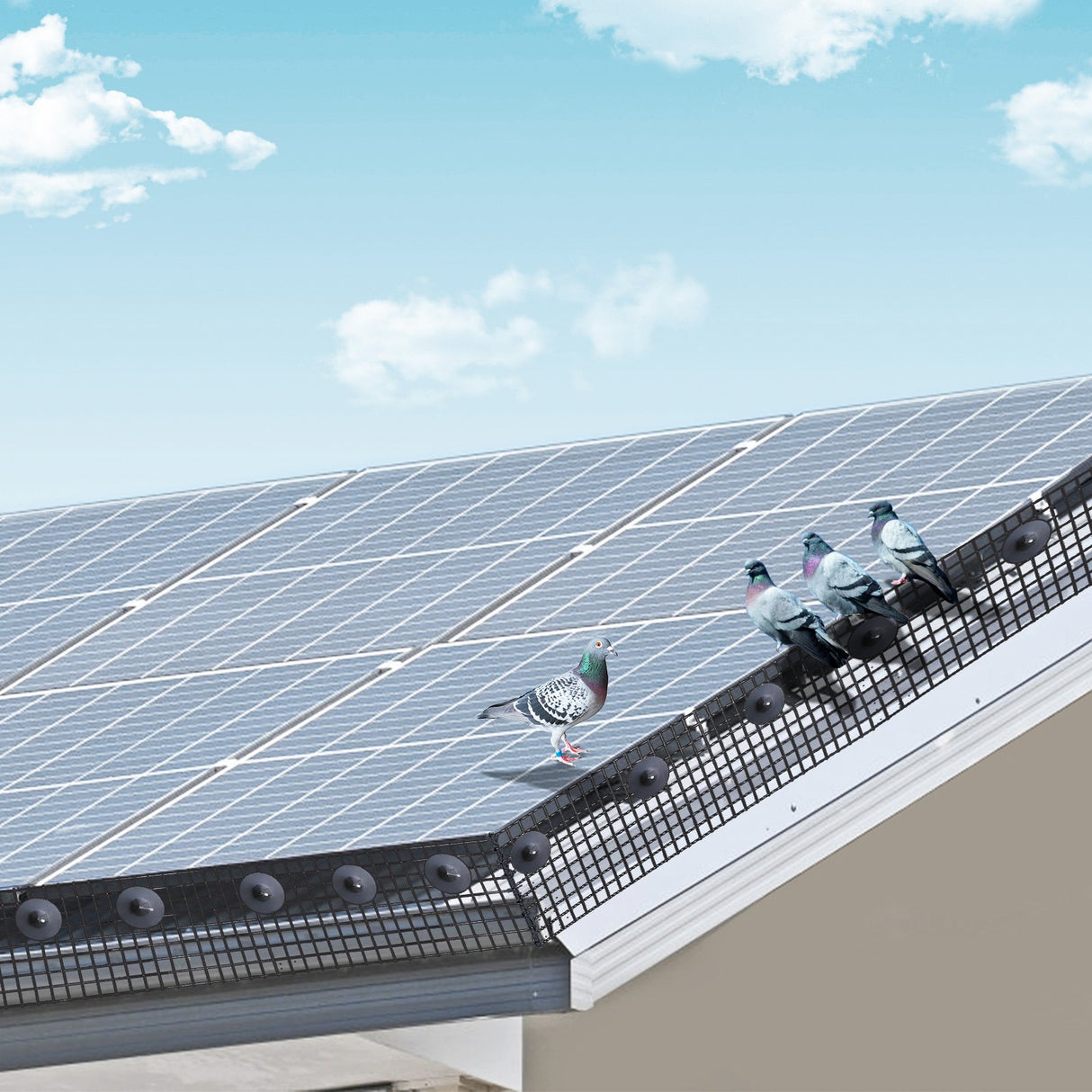 VEVOR 8in x 100ft Solar Panel Bird Guard Critter Guard Roll Kit 50pcs Tire Wires