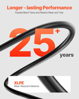 VEVOR 30FT Solar Panel Extension Wire with Female & Male Connectors 10AWG 1 Pair - Rear View