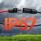 VEVOR 30FT Solar Panel Extension Wire with Female & Male Connectors 10AWG 1 Pair - Low Angle