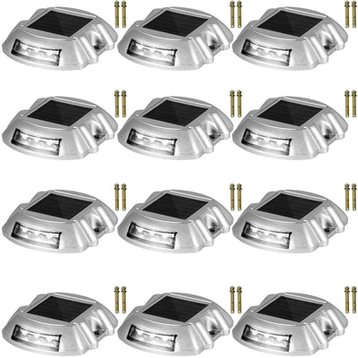 VEVOR Driveway Lights 12-Pack Solar Driveway Lights Bright White with Screws Solar Deck Lights Outdo